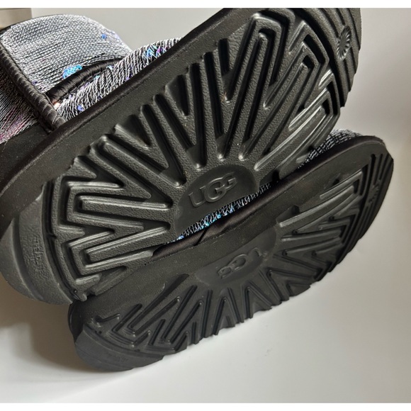 UGG Kids Black and Purple Sequin Boots - Picture 9 of 10